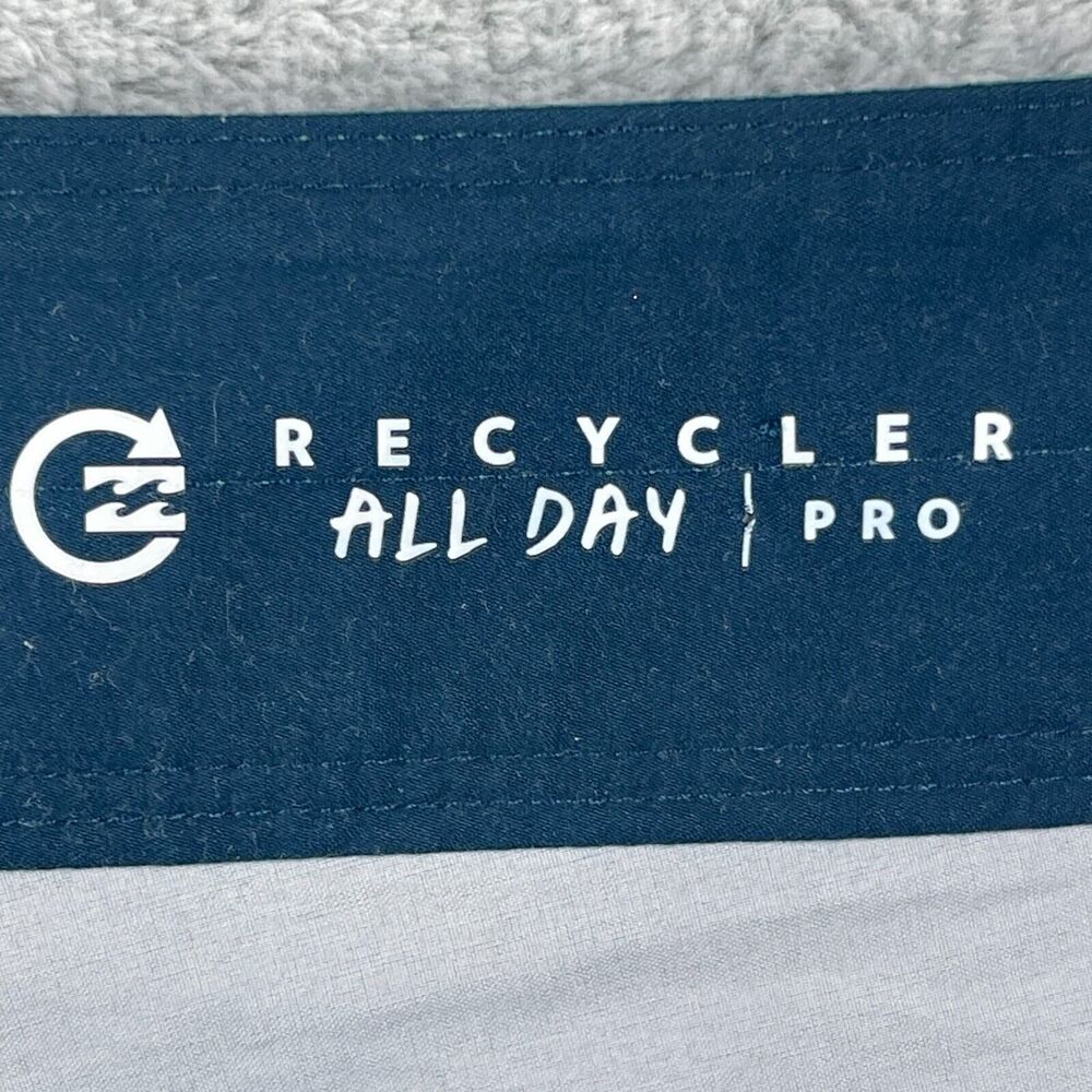 Billabong Board Shorts Men 32 Teal All Day Pro Recycler Striped Performance Surf - Picture 8 of 13